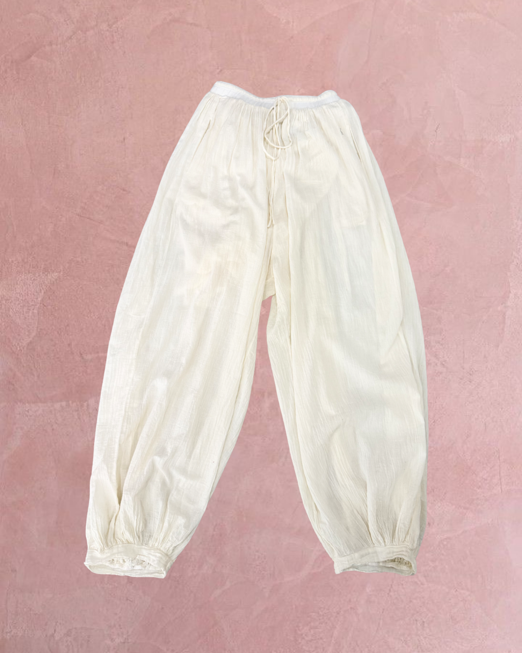 Raw Cotton Balloon Pants- 4171