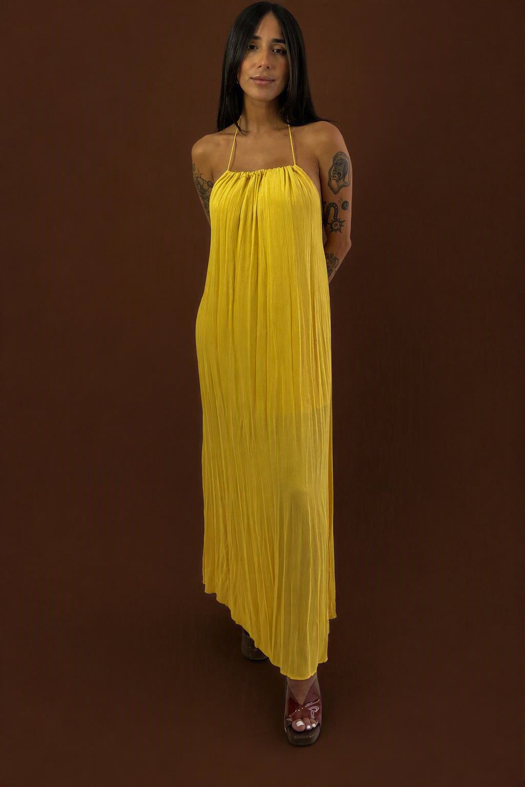 Halter Backless Dress- 6107