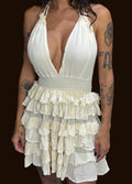 Romantic Ruffle Halter Dress- 5514
