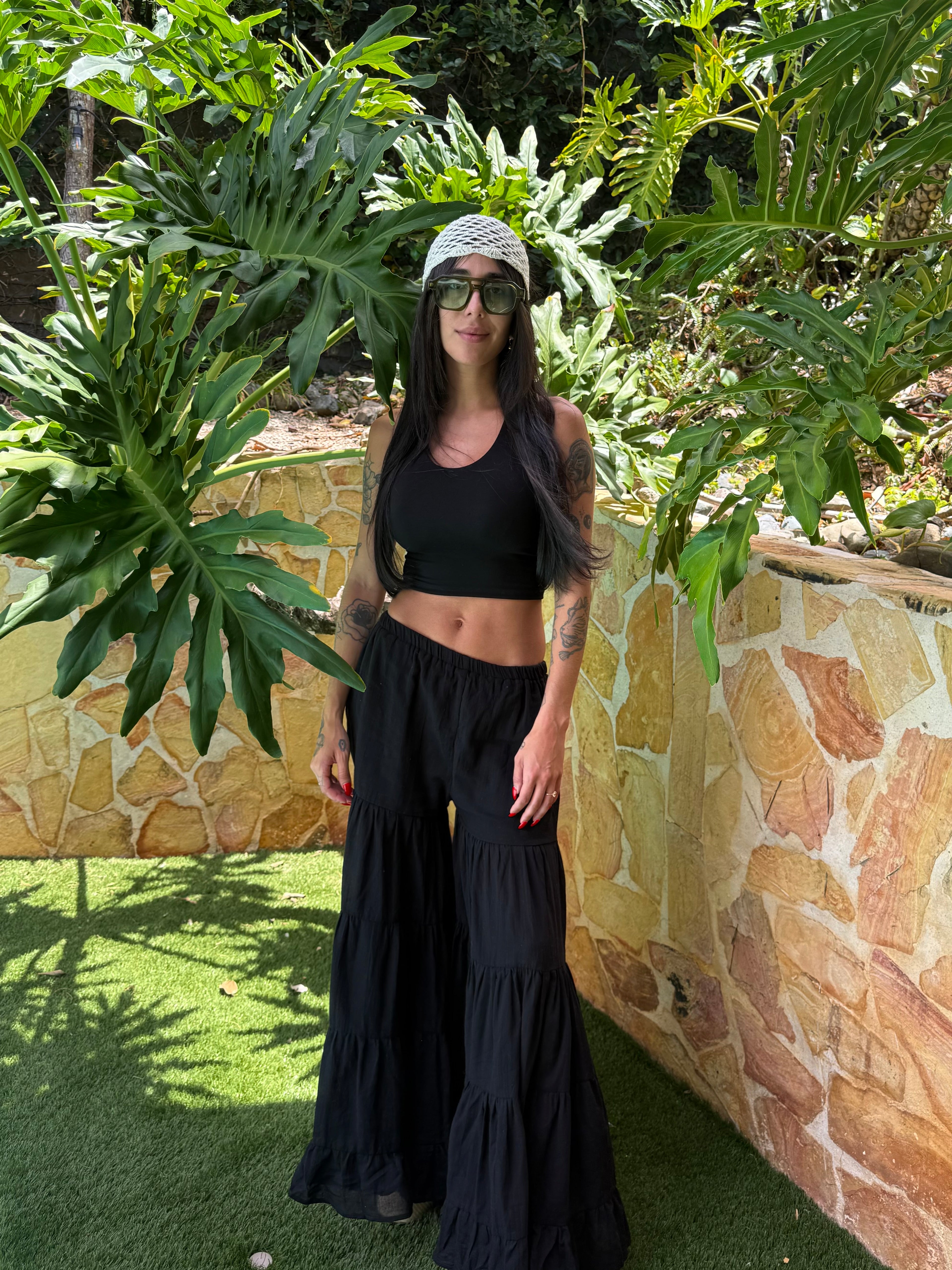 Bell-bottoms Cotton Pants