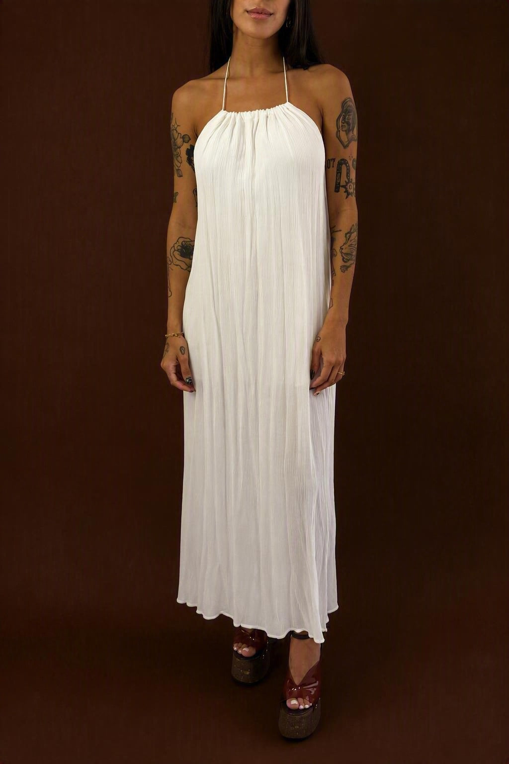 Halter Backless Dress- 6107