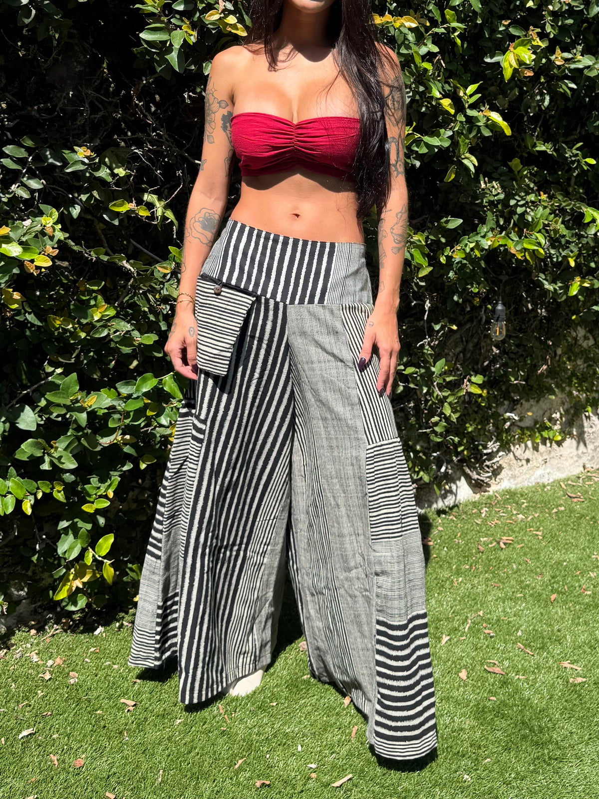 Flared Rayas Pants