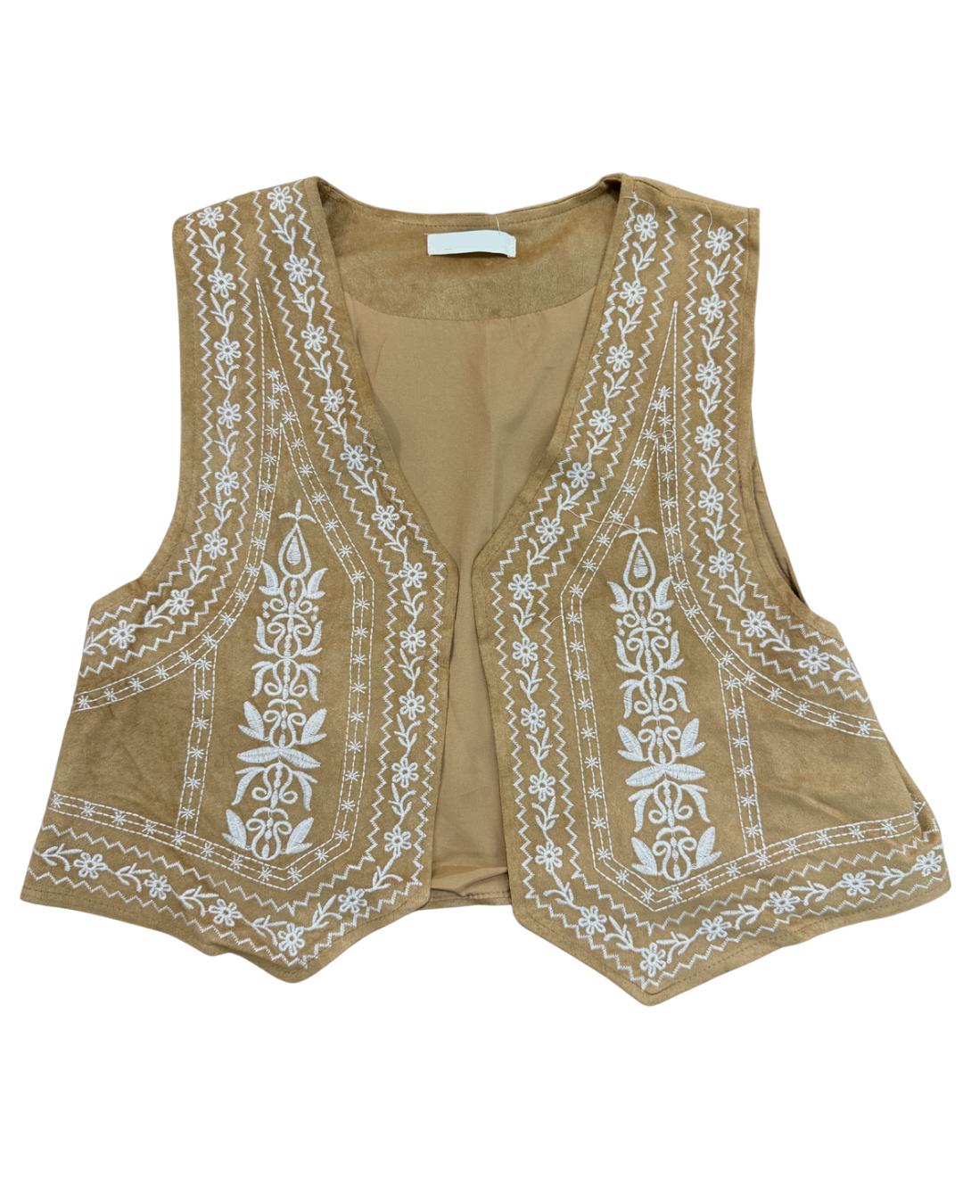 Embroidered Boho Vest- 6380
