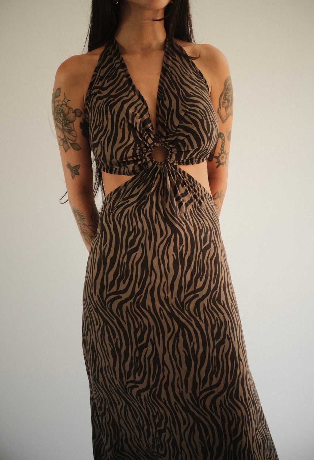 Zebra Maxi Dress- 4232