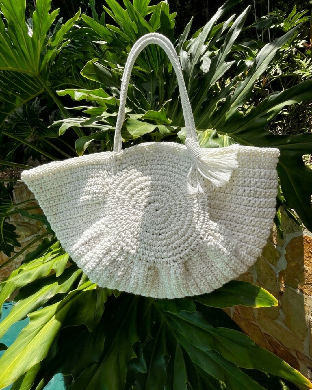 Crochet White Bag